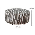 thumbnail image 3 of Fusion Furniture Satisfaction Berber Artisia Ash Cotton Ottoman in Black/White, 3 of 4