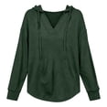 thumbnail image 4 of Kingdiese Womens Stylish Long Sleeve Solid Color Hoodie For Women - Casual Sweatshirt With Front Pocket And Comfortable Fit Zip Front Sweatshirts Women, Size XXL, 4 of 4