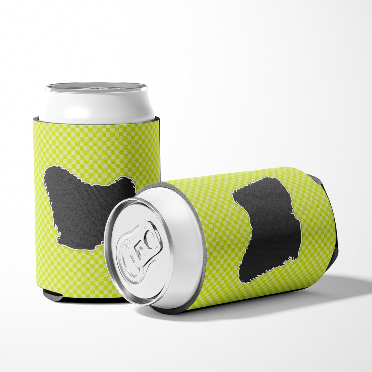 Puli Checkerboard Green Can or Bottle Hugger