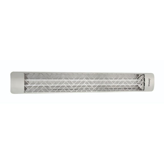 Eurofase Heating - 6000 Watt Electric Infrared Dual Element Heater-277 Voltage-Stainless Steel Finish-Chevron Decorative Fascia