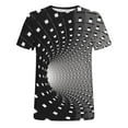 thumbnail image 5 of Patlollav Mens T-Shirt 3D Unrelocated Abstract Print Short Sleeve Daily Holiday Tops Blouses, 5 of 5