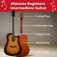 thumbnail image 3 of Hey Play 41in Acoustic Guitar with Case, Capo, Strings, and Picks (Brown), 3 of 8