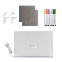 1 Set Led Note Board With Colors,Light Up Acrylic Message Board,Rewritable Acrylic Led Message Board, Led Drawing Board,Light Up Erase Board With Stand,Glow Drawing Board,Lumiboard,7.8x7.8 in