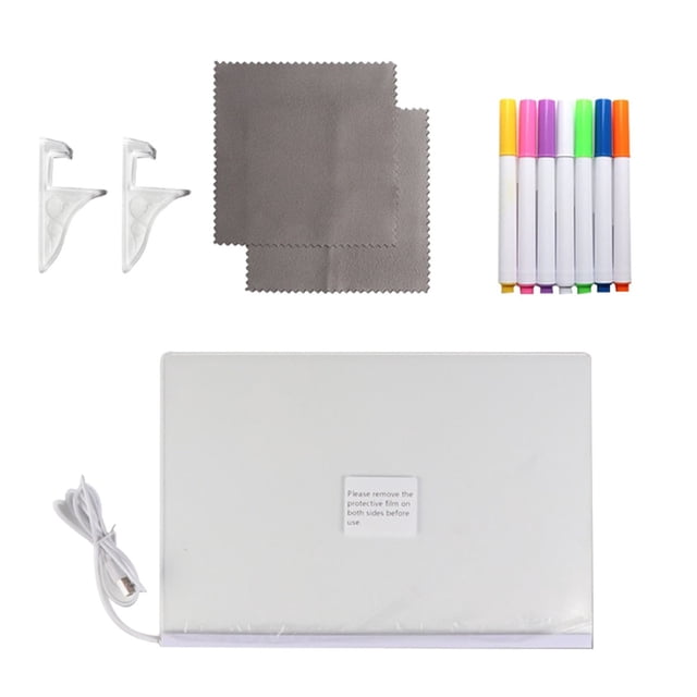FUYPSE 2026 New Arrivals Party Event Equipment Color LED Note Board Message Board Creative Rewritable Acrylic LED Message Board LED Drawing Board and Stand 5ml