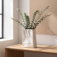 thumbnail image 3 of Unique Bargains Modern Ceramic Inch Matte Flower Ribbed Vase White 5.0" x 2.8" x 6.7", 3 of 5