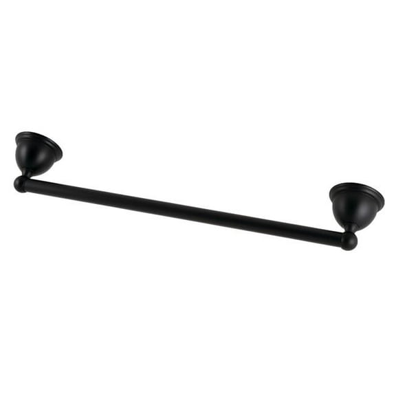 Kingston Brass BA3962MB 18 in. Restoration Towel Bar, Matte Black