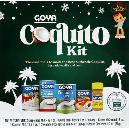Goya Holiday Coquito Drink Kit with Free Gingerbread Ornament!