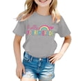 thumbnail image 2 of Boys & Girls Crew Neck Short Sleeve T-Shirts,Comfortable Breathable Casual Tops for Daily Back-to-School Outfits, 2 of 4