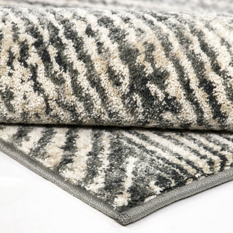 Orian Ironstone 5'3" X 7'6" Moonlight Stripes Area Rug