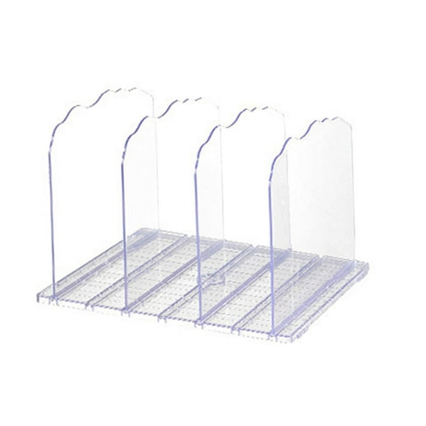 Separador de estantes para dormitorios, salas de manualidades, armarios del hogar, separadores de estantes, divisores 4 filas y claro