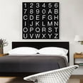 thumbnail image 2 of ARTCANVAS Marble Black & White Square Full Alphabet Grid Canvas Art Print - Size: 36" x 36" (0.75" Deep), 2 of 9