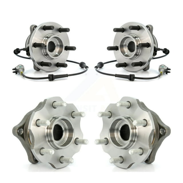 Kugel Front Rear Wheel Bearing & Hub Assembly Kit for Car 2005-2012 Nissan Pathfinder 4WD - Left Right Side (Driver Passenger) K70-101293