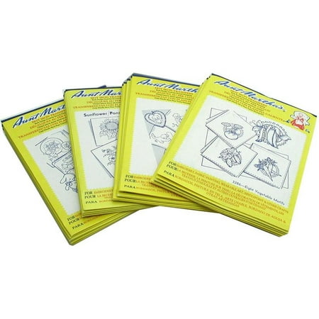 Aunt Martha's Iron-on transfer patterns 18" x 24" Sheet of Transfers for Tea Towels & Kitchen Decor