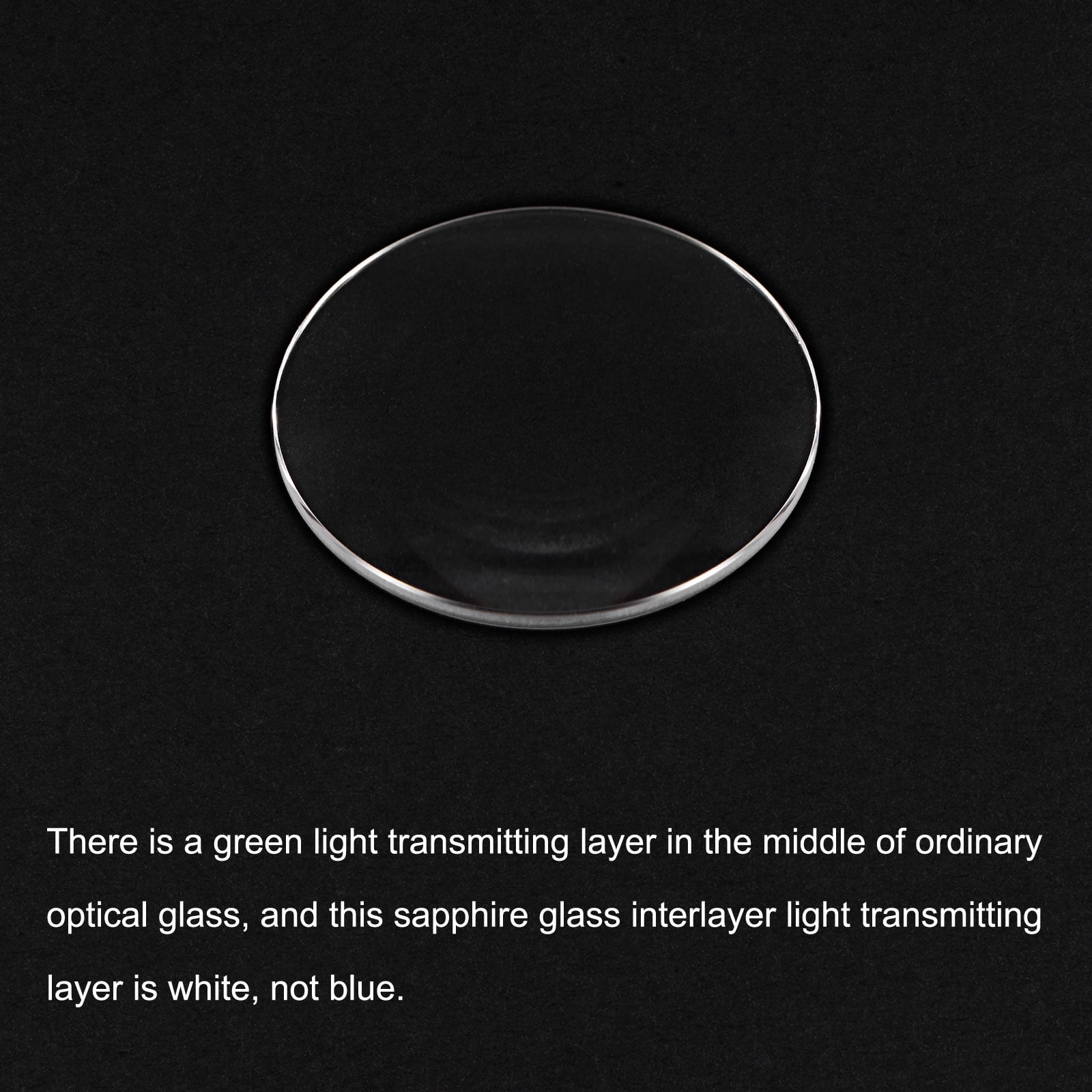 Unique Bargains Watch Glass Sapphire Crystal Lens Single Dome Round 32.5mm Dia. 1.3mm Edge Thickness Clear Walmart