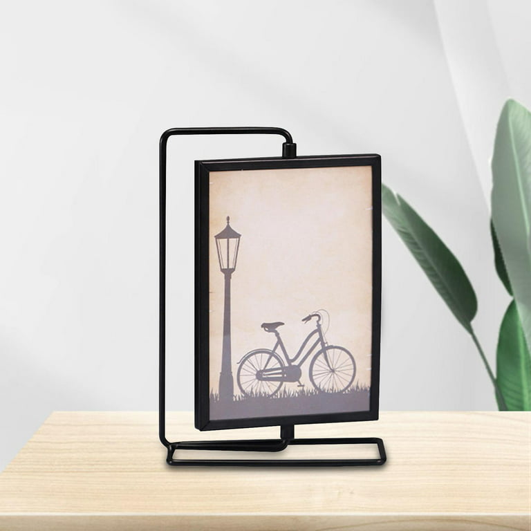 Rotating Photo Frame Stand, Metal Picture Holder Stand