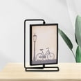 thumbnail image 3 of GUOOL Photo Frame Cards Display Stand Holder Ornament Glass Front Rotating Photo Frame Black 23x15.5cm, 3 of 9