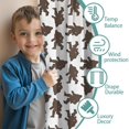 thumbnail image 3 of Blackout Kids Curtains,Brown Bigfoot Pattern Childrens Insulated Curtains Set Of 2,Bedroom Essentials,Toddler Room Decor 52x63in(132x160cm), 3 of 5
