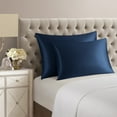 thumbnail image 4 of DISANGNI 100% Natural Mulberry Silk Pillow case for Hair and Skin with Hidden Zipper 22 Momme Both Sides Real Silk Pillow Case (1pc King Size 20" x36", Blue), 4 of 7