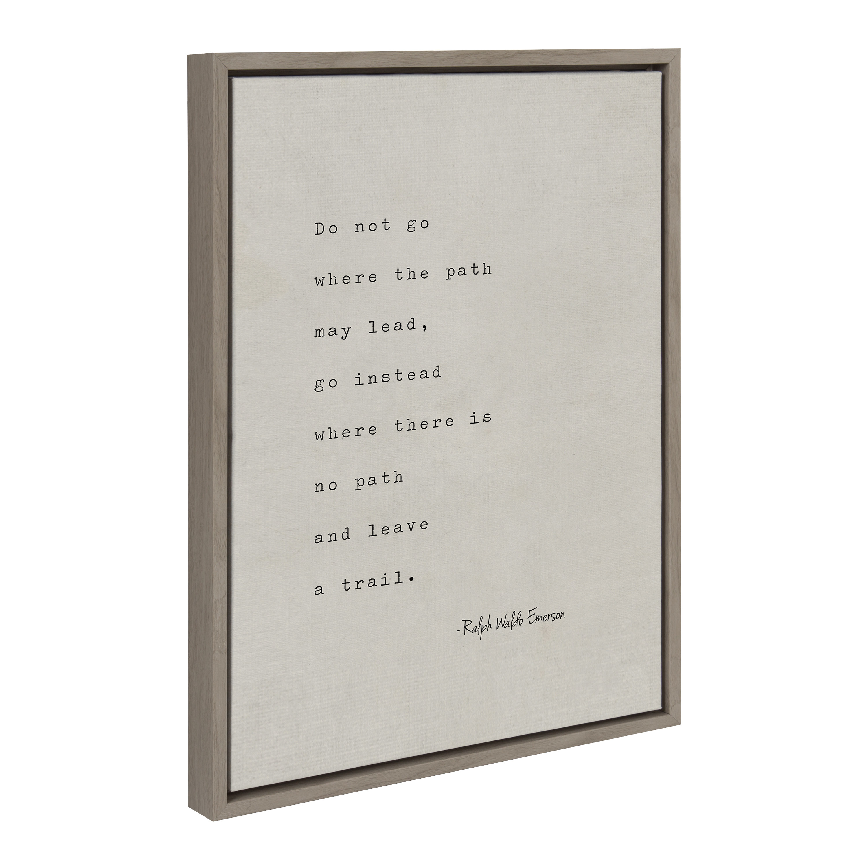 Kate and Laurel Sylvie Emerson Quote Framed Canvas Art Print, 18" x 24", by Shawn St.Peter