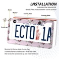 thumbnail image 3 of Aluminum License Plate Frame 2 Pack Car Exterior Accessory Car Tag Holder for Front Rear Plates Cars Decor Pink Vintage Roses Pattern, 3 of 7