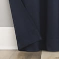 thumbnail image 4 of Archaeo  Cotton Blend Button Semi-Sheer  Tab Top Single Curtain Panel, 1 Panel, Navy Blue, 40”W x 63"L, 4 of 8