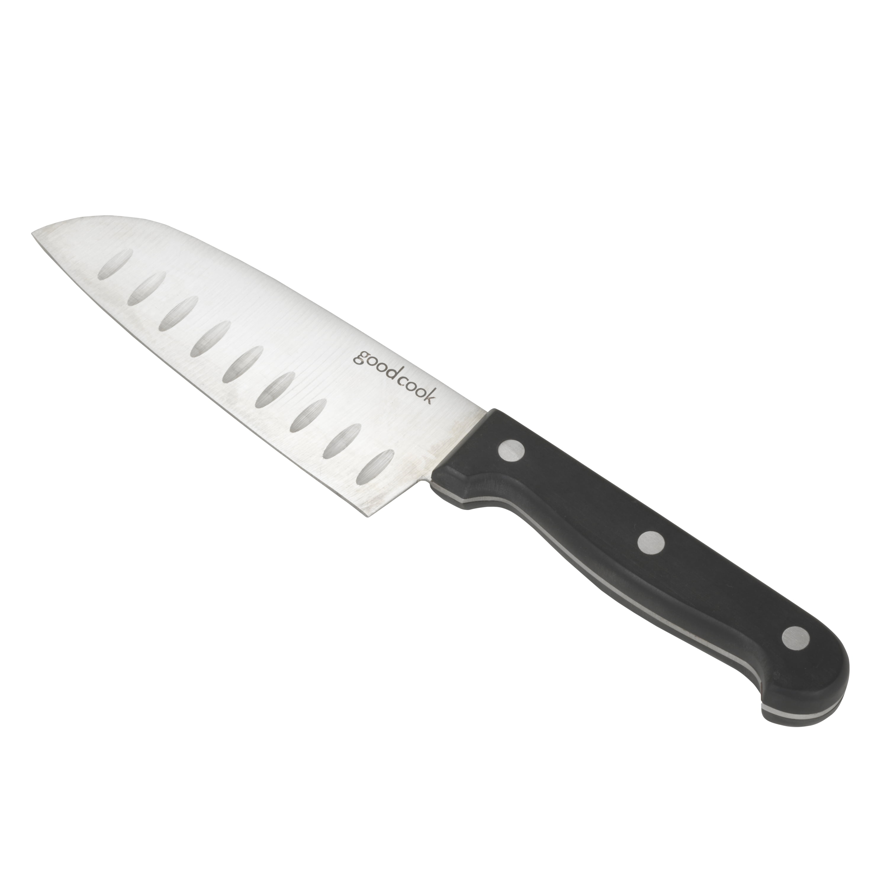 GoodCook 5" HighCarbon Stainless Steel FullTang Santoku Knife, Silver
