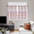 thumbnail image 4 of Purple Pink Spring Floral Kitchen Curtains Window Panels, Colorful Summer Flowers Botanical Insulated Window Treatment Curtain, Grommet Curtains for Bedroom/Living Room/Bathroom, 2 Piece 52"Wx45"L, 4 of 8