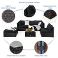 thumbnail image 3 of Costway 6PCS Outdoor Patio Rattan Furniture Set Cushioned Sectional Sofa Black, 3 of 10