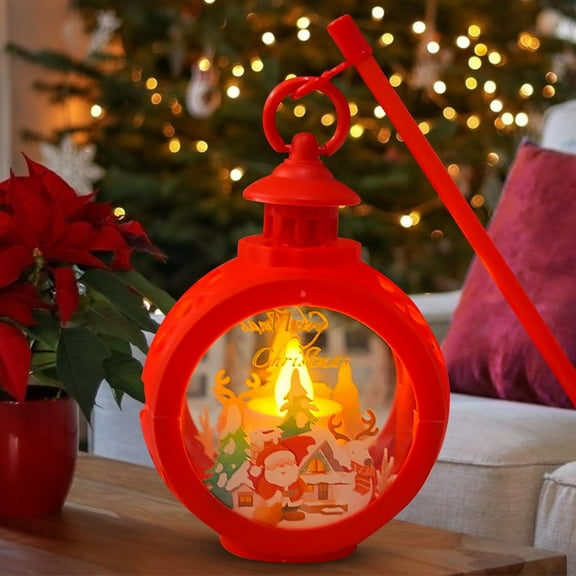 LED Flameless Candle Lantern Battery Operated Candle Light Portable Electronic Luminary for Christmas Tree Decor Indoor Outdoor Party Decorations Patio Pathway Safe Holiday Ambiance Lighting