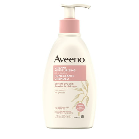 Aveeno Non-Greasy Creamy Moisturizing Body Oil for Dry Skin, 12 fl. (Best Bath Oil For Dry Skin)