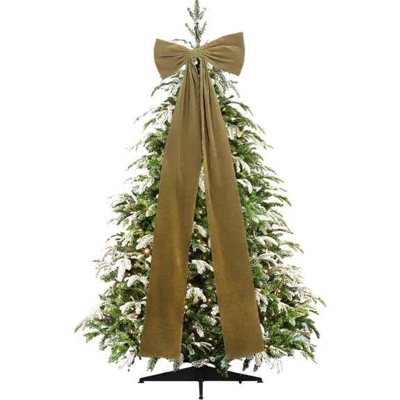 Christmas Tree Topper Bow - 20 x 70" Extra Large Velvet Bows with Long Streamers for Xmas Tree, Wreath, Wall, Holiday Home Decor, Wedding & Party Supplies