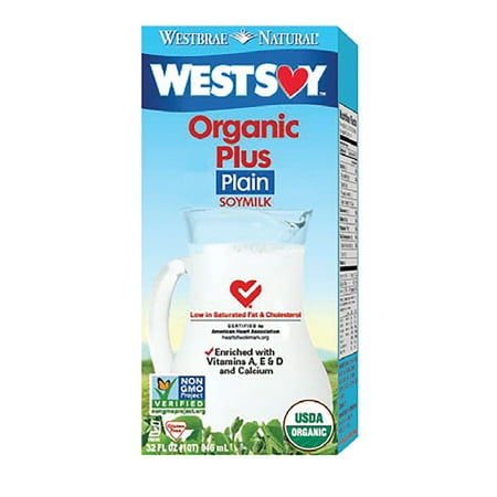 Westsoy Organic Plus Plain Soy Milk, 32 fl oz (Best Soya Milk Brands In India)