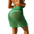 thumbnail image 5 of KelaJuan Women's Beach Wear Cover-Up, Hollow Out See-Through Solid Color Bandage High Waist Beach Skirt, 5 of 6