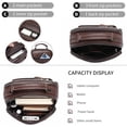 thumbnail image 6 of SCHLATUM Genuine Leather Men's Messenger Bag - High Capacity Crossbody Shoulder Bag for Work & Travel, Fits 10.5 inch iPad,Brown, 6 of 9
