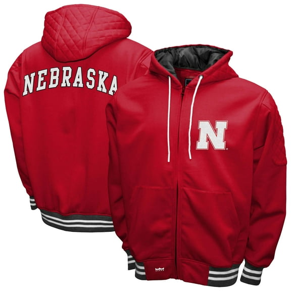 Men's Franchise Club Scarlet Nebraska Huskers Grind Full-Zip Hoodie Jacket