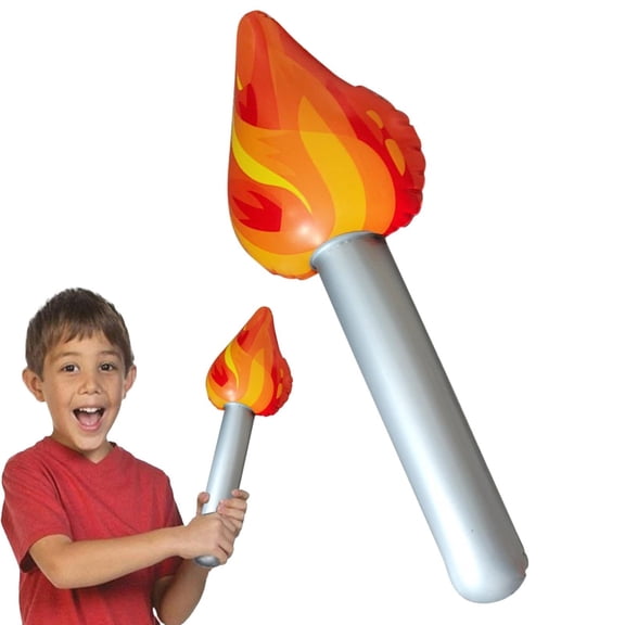 Inflatable Torch Stick - Inflatable Flame Toy For Kids, Stage Prop, Sports Meeting Cheer Stick - Children, Performance, Cheering Events