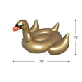 thumbnail image 5 of Swim Central Inflatable Gold Giant Swan Swimming Pool Ride-On Float - 75", 5 of 9