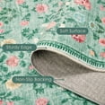 thumbnail image 2 of Memoryfield 9' x 12' Washable Area Rug, Non-Slip, Fade-Resistant Floral Carpet for Living Room, Bedroom, Dining Room, Green, 2 of 6