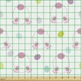 thumbnail image 2 of Ambesonne Easter Fabric by the Yard Upholstery, Colorful Eggs Rabbit Paws, 10 Yards, Soft Pink and Yellow Green, 2 of 5