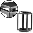 thumbnail image 5 of BIRDROCK HOME Decorative Lantern Candle Holders - Large Metal Cage for Indoor/Outdoor Use - Rustic Farmhouse Front Porch and Patio Decor - Hanging or Table Lamp for Home Decor - Gun Metal - Set of 3, 5 of 9