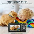 thumbnail image 4 of Digital Camera HD 1080P 16X Digital Zoom with 2.4 Inch LCD Screen Compact Point and Shoot Camera Beginner Camera-Black, 4 of 7