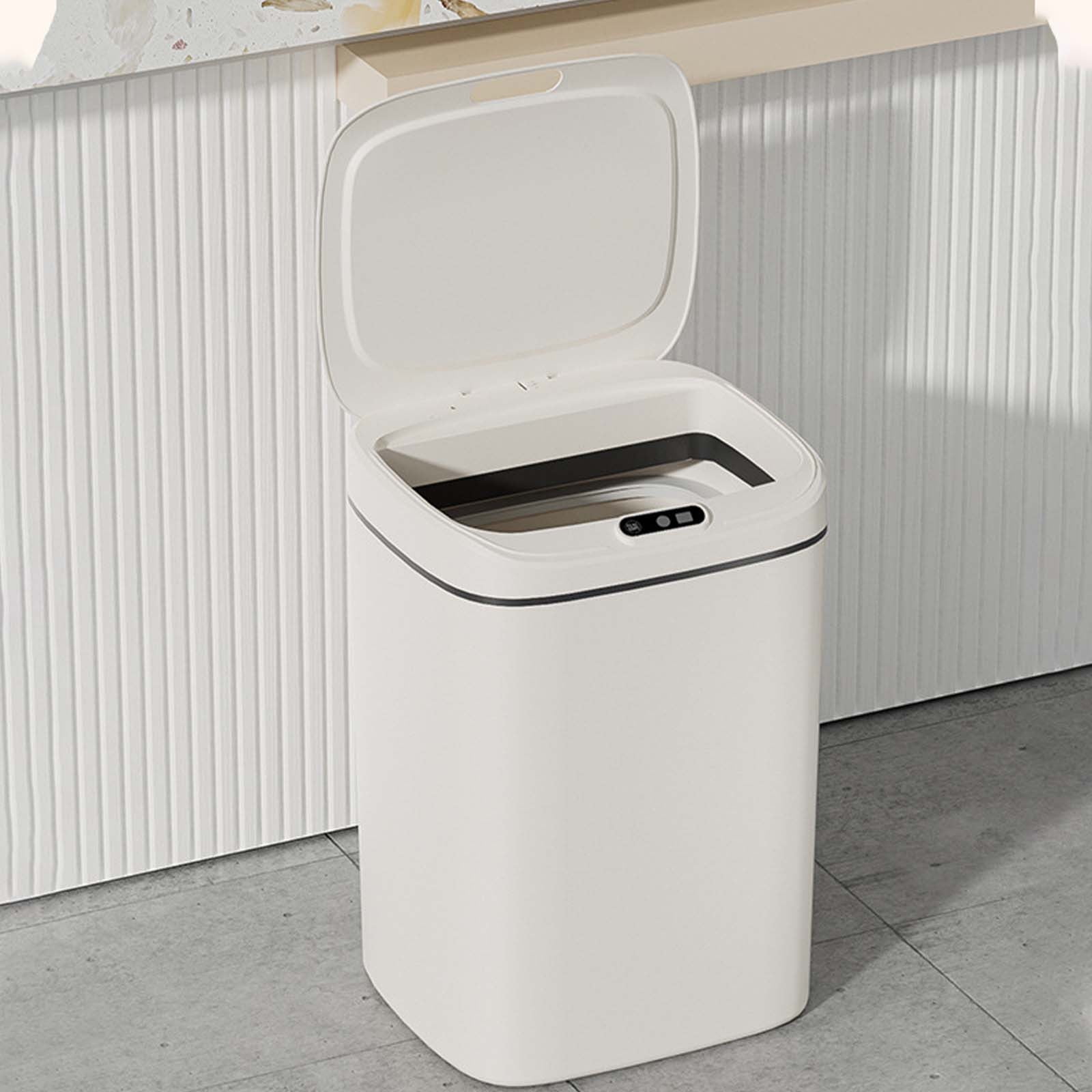 Motion Sensor Trash Can 3 Gallon, Automatic Touchless Bathroom Garbage White, Infrared Lid 8 Second Close, Compact Slim Large Capacity, Easy Clean Battery Operated Bedroom Office