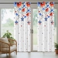 thumbnail image 5 of Outdoor Curtains for Patio Waterproof, 4th of July Outdoor Privacy Panels Grommet, Red Blue Floral Independence Day Stars Butterflies Blackout Outside Curtains for Porch/Cabana 54"x84", 1 Panel, 5 of 8