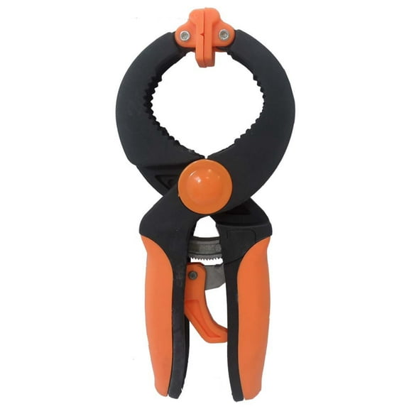 GRIPPICLAMP 8" (20.3 cm) Ratchet Spring Clamp | Sturdy Plastic Construction | 8" (20.3 cm) Reach | Pivoting Textured Heads | Quick Release "Trigger" | Ideal for Woodworking, Metalworking, DIY Projects