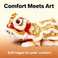 thumbnail image 5 of Lion Dance Dog Costume, Chinese New Year Dog Hoodie with Pom Poms, Adjustable Festive Pet Outfit for Small Medium Dogs Christmas Halloween, 5 of 5