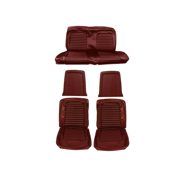 Scott Drake 66CP-S-FULL-DR 1966 Full Set Standard Upholstery - Dark Red