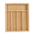thumbnail image 2 of Kitchen Silverware Organizer Tray, Multi Compartments Retractable Design Wooden Cutlery Tray for Kitchen Utensil Storage, 2 of 8