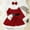 Red#2, variant on SuTry Girls Christmas Party Dress Long Sleeve Round Neck Solid Color with Bow Belt and Hairband Set Fall Winter Plush Funny Christmas Clothing for Kids 1-6 Years(Red#2,4 Years)