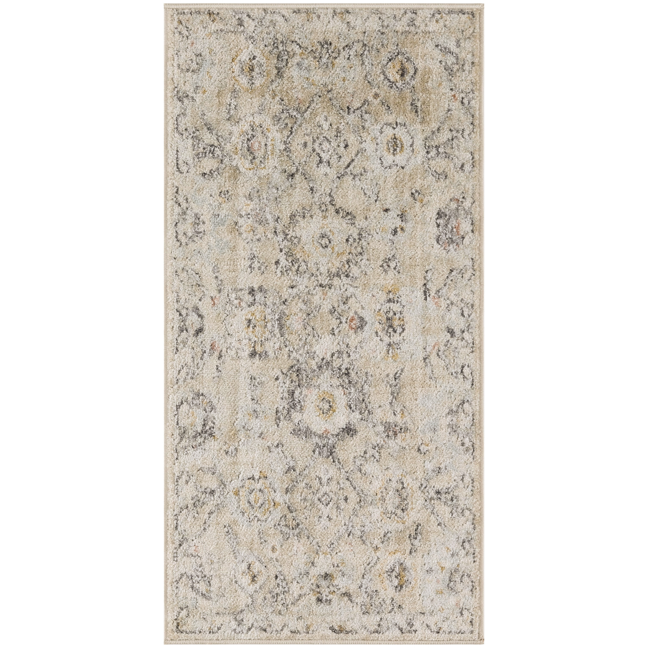 Nourison Oushak Home 2' x 4' Cream Vintage Indoor Rug