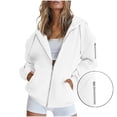 thumbnail image 3 of Yokua Women's Oversized Zip Hoodie Casual Long Sleeve Fleece Jacket Cute Girls Sweatshirt, 3 of 9